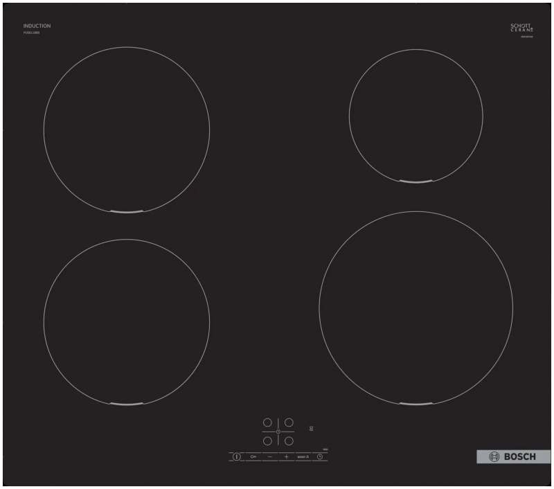 Индукционная варочная панель Bosch PUE611BB5E, черный