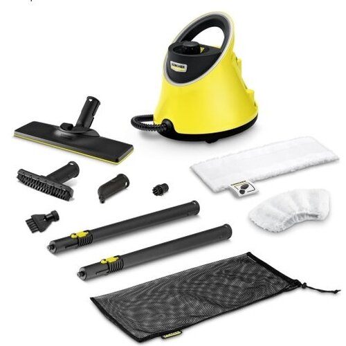 Пароочиститель KARCHER SC 2 Deluxe EasyFix + IronNozzle насадка для отпаривания текстиля 1.513-243-IN, желтый