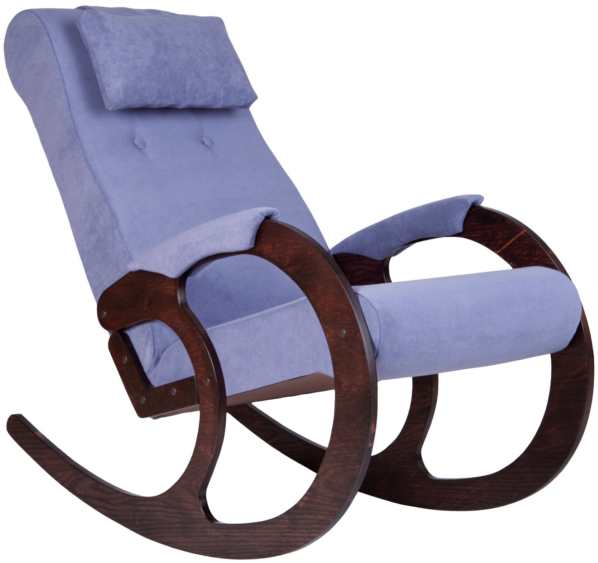 Кресло-качалка Блюз с банкеткой и столиком (Lavender, Античный дуб) - фотография № 4