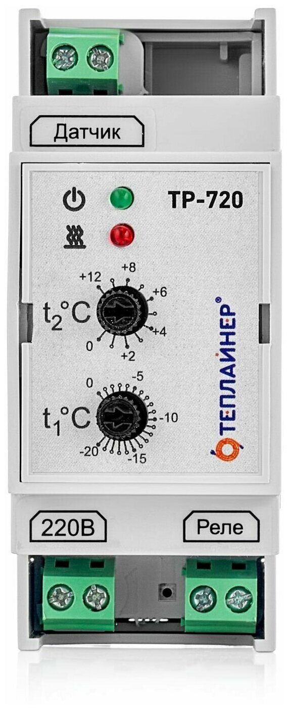 Терморегулятор Теплайнер ТР-720 двухдиапазонный, для систем антиобледенения - фотография № 3