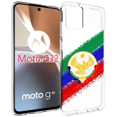 Чехол MyPads герб флаг Дагестана для Motorola Moto G32 задняя-панель-накладка-бампер чехол mypads герб флаг дагестана для motorola moto e32 задняя панель накладка бампер