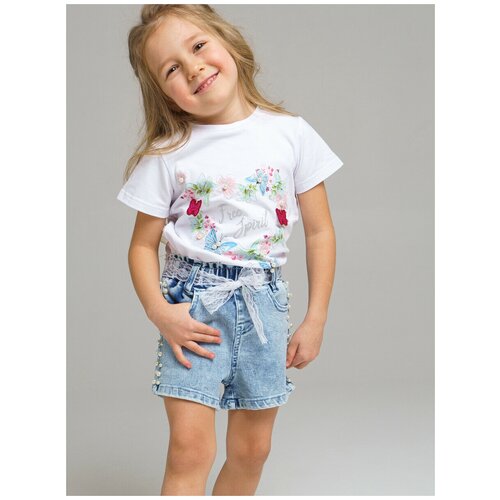 фото Шорты джинсовые для девочки playtoday