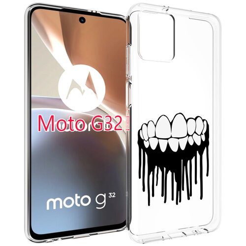Чехол MyPads зубы для Motorola Moto G32 задняя-панель-накладка-бампер чехол mypads бензин для motorola moto g32 задняя панель накладка бампер