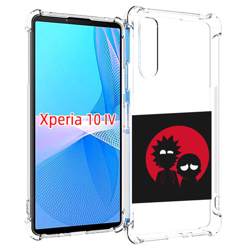 Чехол MyPads рик и морти в тени для Sony Xperia 10 IV (10-4) задняя-панель-накладка-бампер