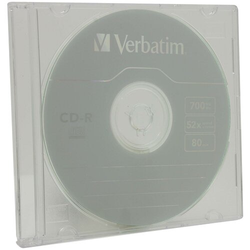 Диск CD-R Verbatim 700 Mb, 52x, Slim Case (1), DL (1/200) {43347} компакт диски symbol of domination prod satarial blessed bright cd
