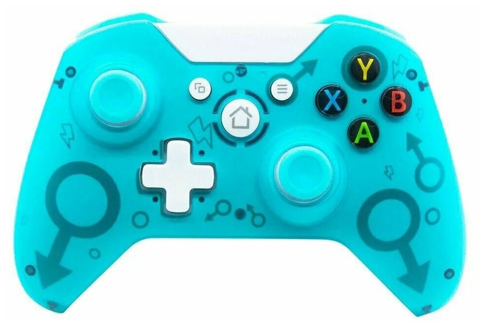 Геймпад OEM беспроводной Controller Wireless N1 2.4G для Xbox One / Series X / S/ Sony Playstation 3 PS3 / PC бирюзовый