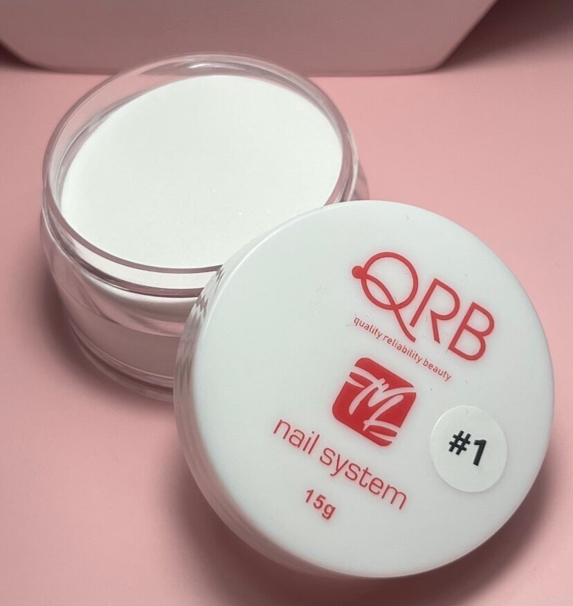 Дип пудра белая QRB nail system 15 гр