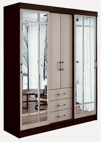 Изображение товара Шкаф-купе «Маэстро» с зеркалом, раздвижной, ЛДСП (Венге/Лоредо) 170х60х220