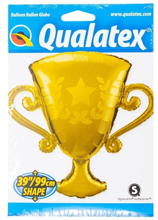 Воздушный шар фольгированный Qualatex фигура/фигурный Кубок, 99 см