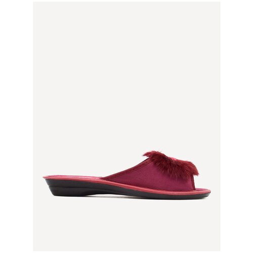 фото Тапочки melitta shoes, текстиль, размер 37, бордовый