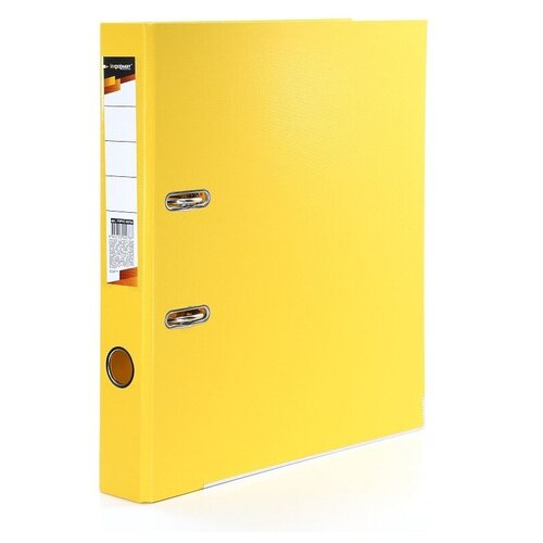 Папка с арочным механизмом inформат (55мм, А4, картон/пвх) желтая, 10шт.