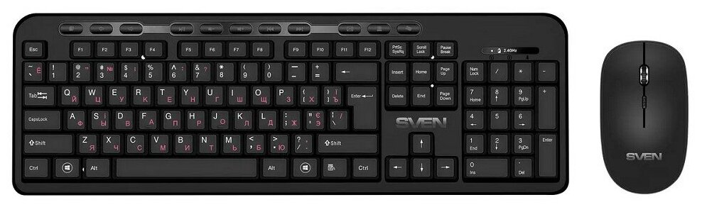 Sven Беспроводной набор клавиатура + мышь KB-C3200W 2,4 GHz, 114 кл, 1000-2000DPI