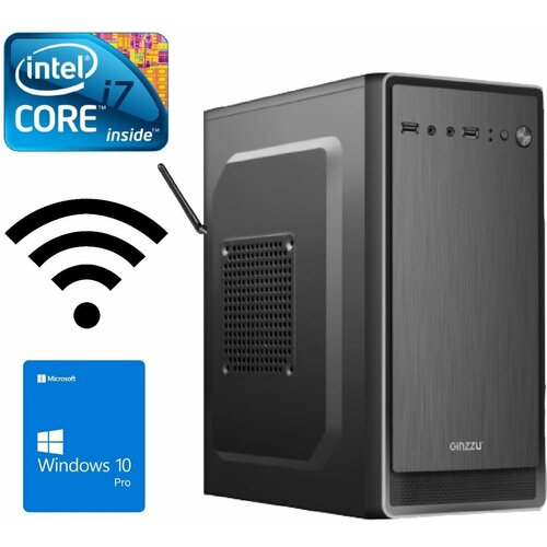 Системный блок Intel core i7-3770, 3.4 ГГц, RAM 16Gb, SSD 480Gb, Windows 10Pro, Wi-Fi офисный, для работы, для учебы, для дома