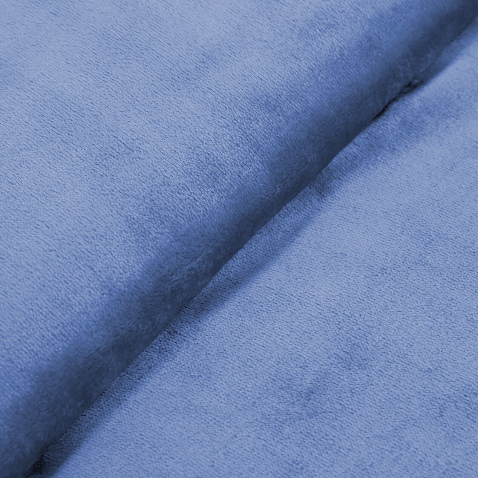 Плед однотонный "Supersoft" Cozy Home (200х220 см), синий - фотография № 5
