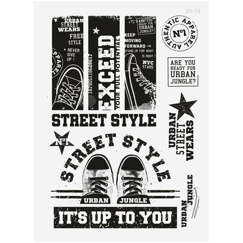 Термотрансфер Термодекор Street Style черный 25х35см