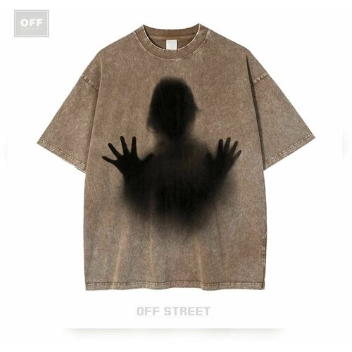 Футболка Off Street, размер 42, коричневый