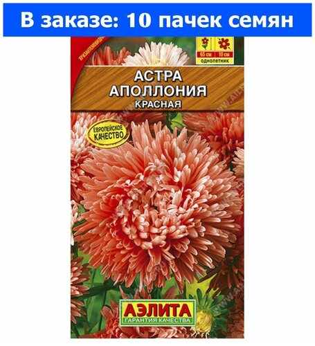 Астра Аполлония Красная хризантемовидная 0.2г Одн 70см (Аэлита) - 10 ед ...