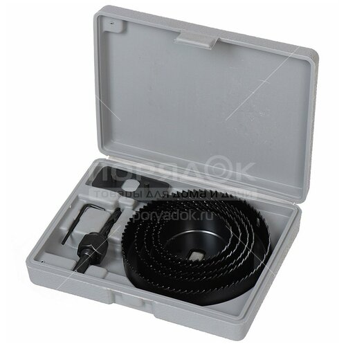 Коронки по дереву Bartex 64-127 мм набор кольцевых пил для врезки замка коронка 8 предметов Инструмент Подарок на новый год 737₽