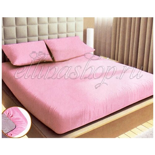 Duz простыня махровая на резинке с 2 наволочками Maison dor (сиреневый), Простыня на резинке 160x200 (+20 см бортик)