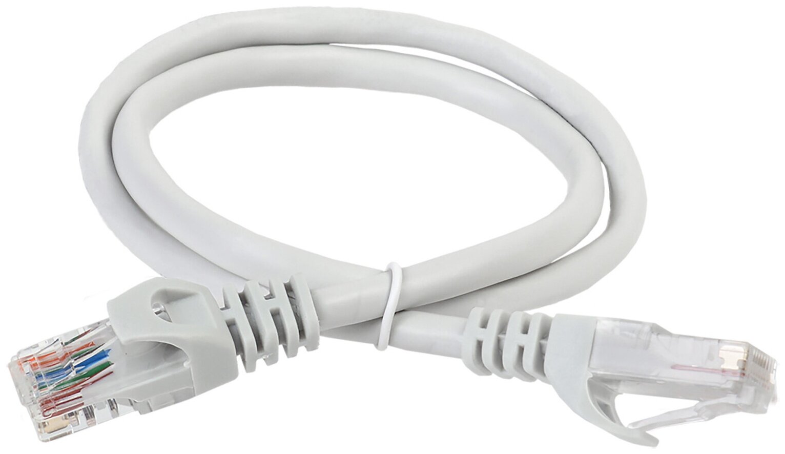 Патч-корд ITK PC01-C5EU-2M UTP вилка RJ-45-вилка RJ-45 кат.5е 2м серый ПВХ уп.1шт