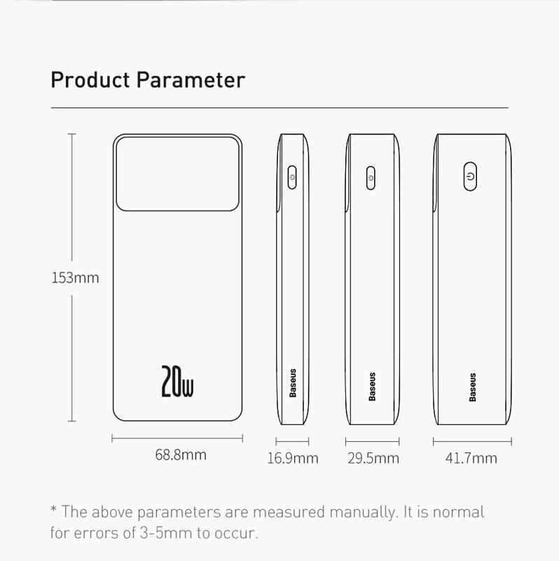 Внешний аккумулятор Baseus Power Bank 30000mAh Black PPDML-K01 - фото №18