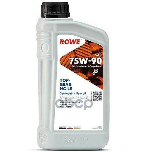 Масло Трансмиссионное 75W90 Rowe 1Л Нс-Синтетика Hightec Topgear Hc-Ls Gl-4/5 Шт ROWE арт. 25004-0010-99