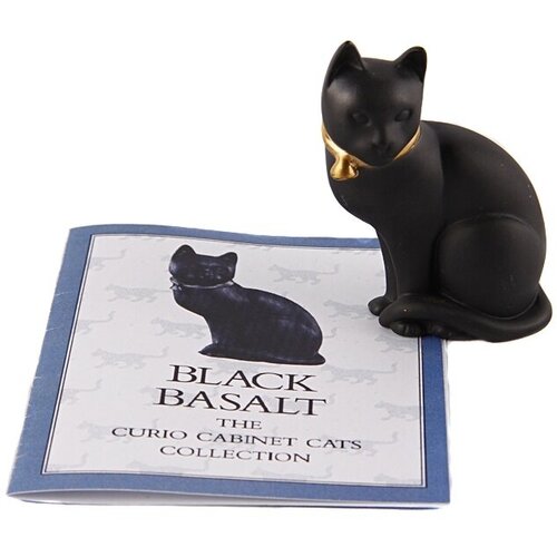 Статуэтка Кошка из серии The Curio Cabinet Cats Collection Фарфор золочение The Franklin Mint США конец XX века 12000₽