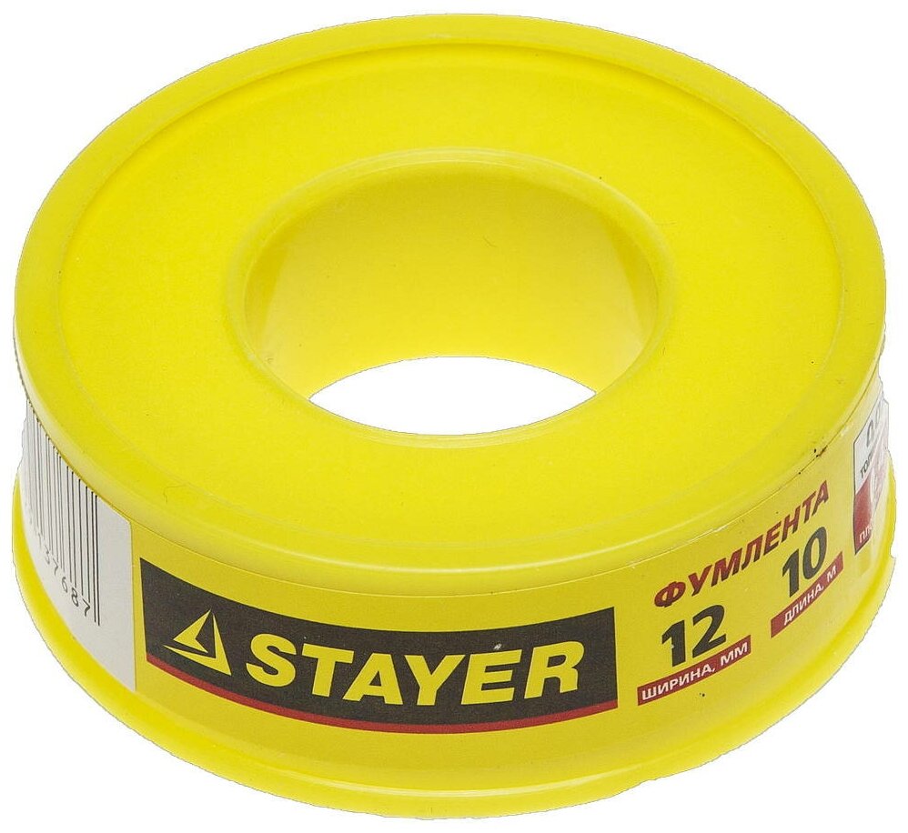 STAYER 0,075 мм х 12 мм х10 м, 0,40 г/см3, Фумлента (12360-12-040)