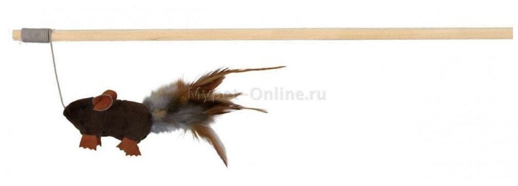 Игрушка для кошек Trixie Playing Rod, размер 50см, коричневый