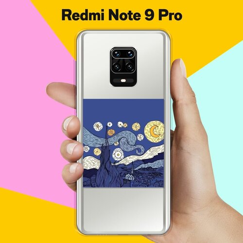 Силиконовый чехол Ночь на Xiaomi Redmi Note 9 Pro силиконовый чехол на xiaomi redmi note 9 pro сяоми редми нот 9 про доброе утро прозрачный