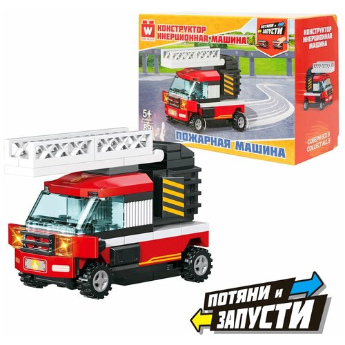 Вайс Блок. Конструктор инерционная пожарная машина. TM Wise Block