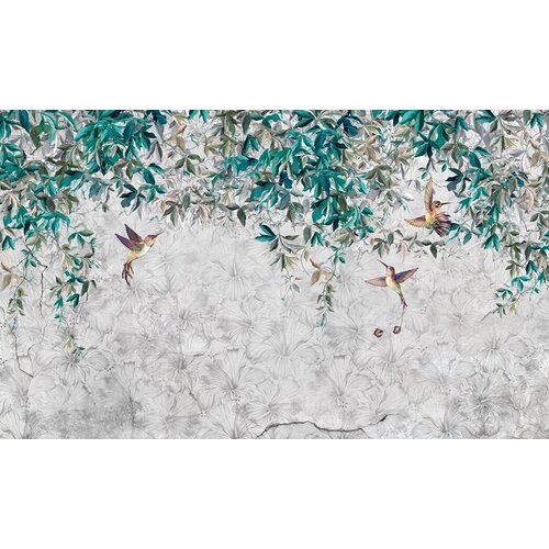 Моющиеся виниловые фотообои GrandPiK Колибри в саду. цвет, 280х200 см моющиеся виниловые фотообои grandpik колибри в саду цвет 450х270 см