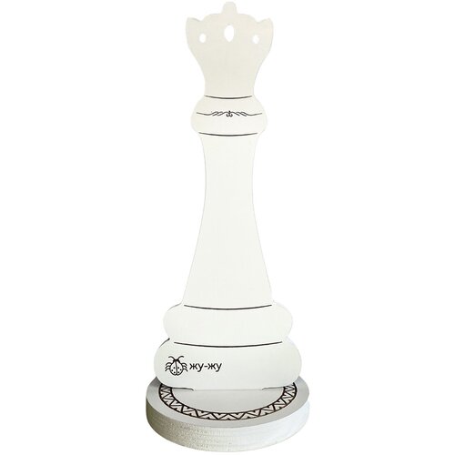 Шахматная фигура стандартная: ферзь, 35 см (белая)