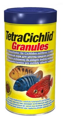 Корм для аквариумных рыб Tetra Cichlid Granules 500 мл (гранулы) - фотография № 20