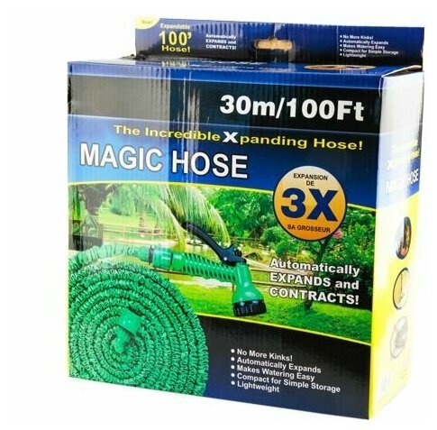 Шланг растягивающийся с пистолетом 30 метров Magic Hose - фотография № 1