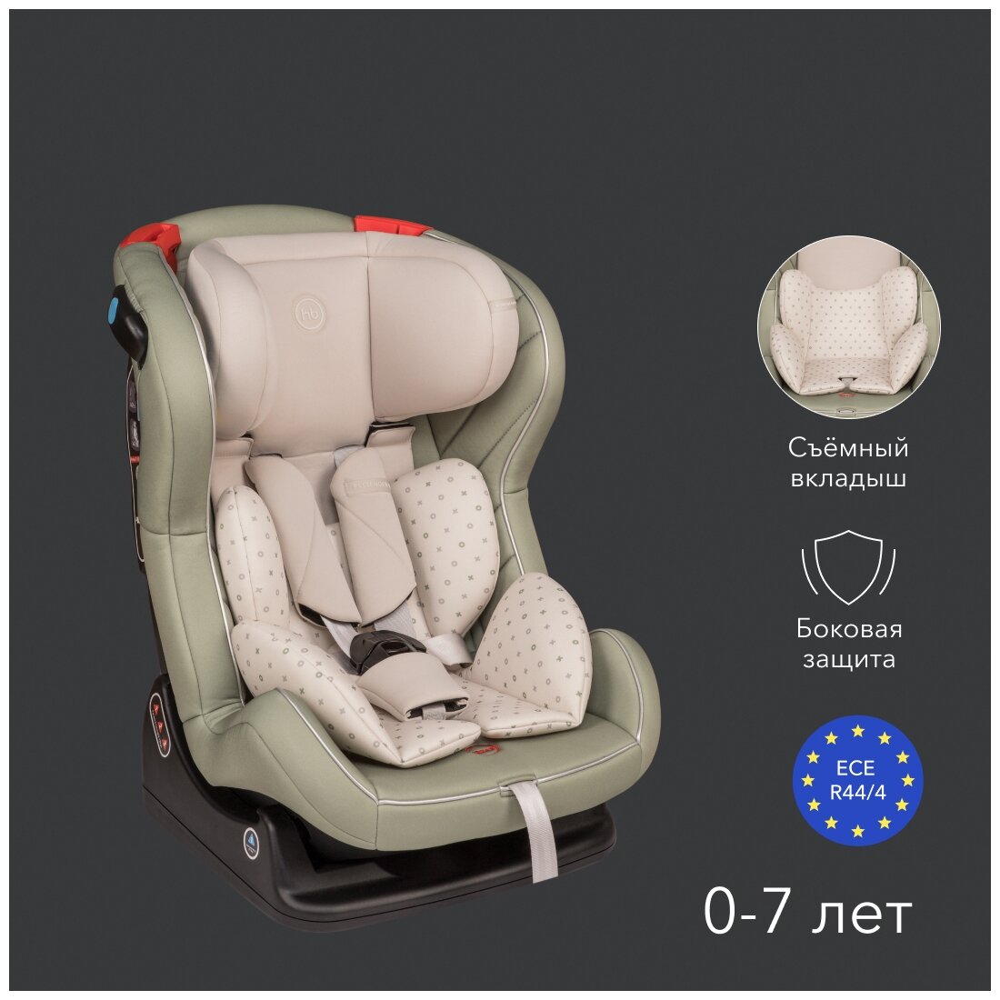 Автокресло группа 0+/1/2 (до 18 кг) Happy Baby Passenger V2 GREEN