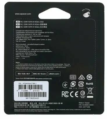 Твердотельный накопитель Apacer 240 ГБ M.2 AP240GAST280-1 - фото №5