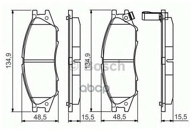 0 986 495 146_колодки Дисковые П! Nissan Sunny B1598>/Almera Classic 06> Bosch арт. 0 986 495 146