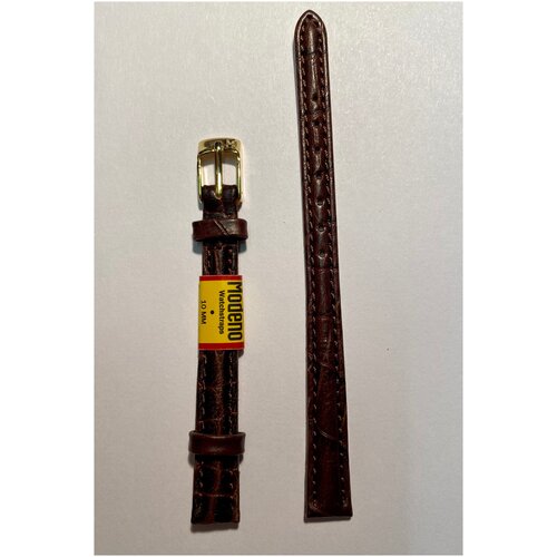 фото Ремень для наручных часов modeno. 10 мм. темно-коричневый кроко.