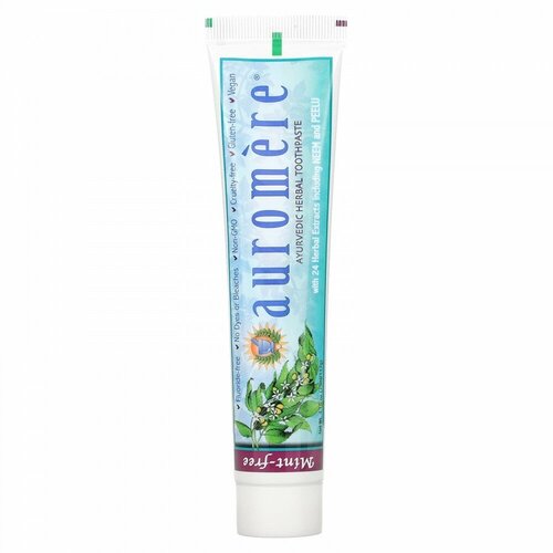 Auromere, Ayurvedic Herbal Toothpaste, Mint-Free, 4.16 oz (117 g)