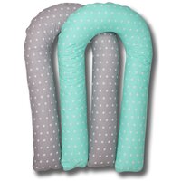 Подушка для беременных Body Pillow формы U с двухсторонней наволочкой, 150х90см, U_holo_combi_star_gm