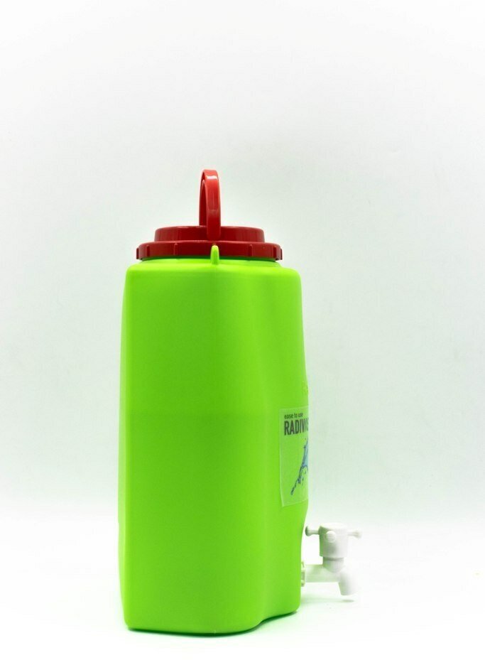 Рукомойник умывальник с краном для дачи пластиковый 10 литров Radivas Премиум Зеленый - фотография № 2