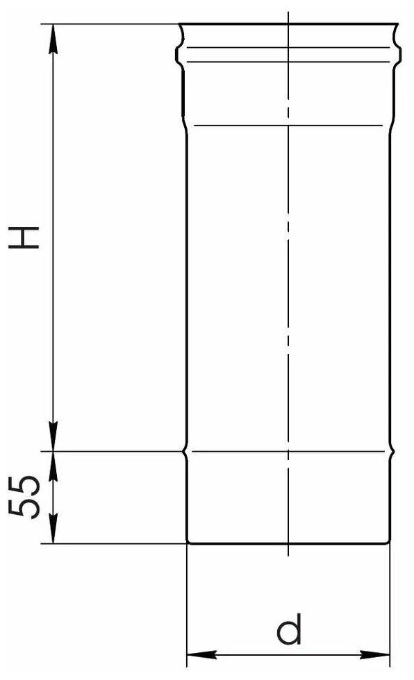 Дымоход 120 (L: 1,0 м) (430/0,5 мм) нержавеющая сталь Феррум, , труба дымоходная - фотография № 15