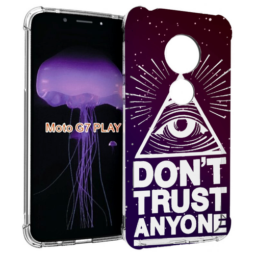 Чехол MyPads Не-доверяй для Motorola Moto G7 Play задняя-панель-накладка-бампер