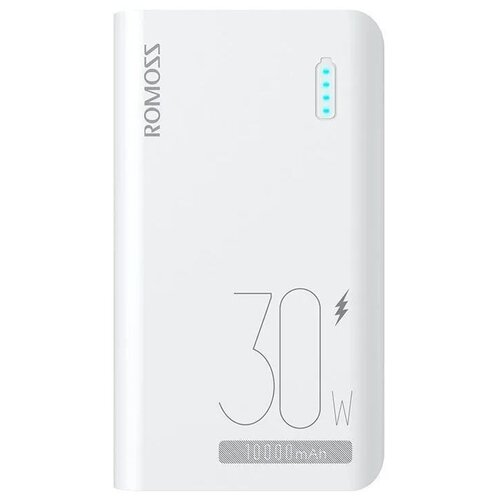 Мобильный аккумулятор Romoss Sense 4S Pro 10000mAh 3A QC 2xUSB белый 231200₽