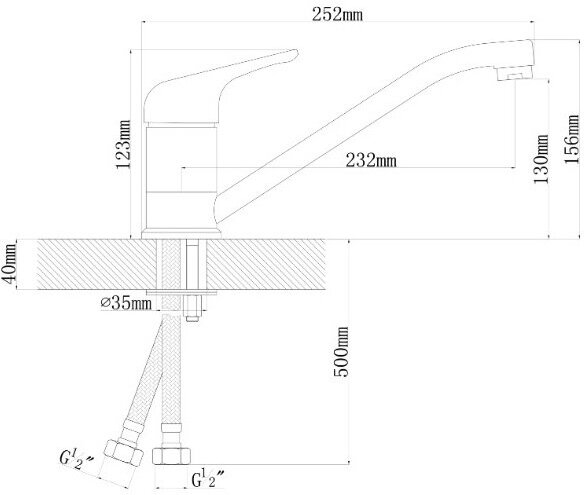 Смеситель Dr.Gans Нота белый для кухни - фото №5