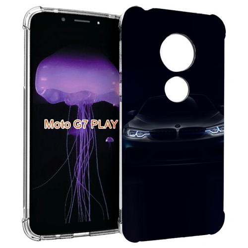 Чехол MyPads bmw бмв 1 мужской для Motorola Moto G7 Play задняя-панель-накладка-бампер