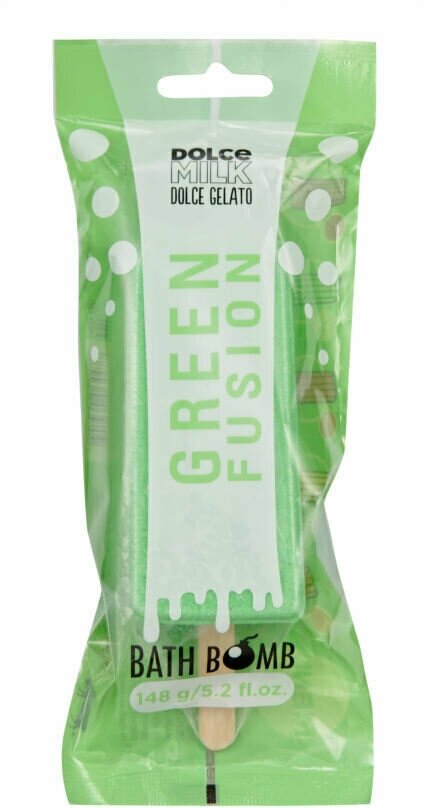 DOLCE MILK Бомбочка для ванны Бурлящее Эскимо GREEN FUSION 148 г