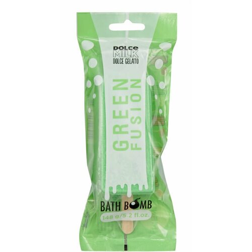 DOLCE MILK Бомбочка для ванны Бурлящее Эскимо GREEN FUSION 148 г мороженое эскимо milk republic беларускi пламбiр с ароматом ванили на палочке 15% 80 г