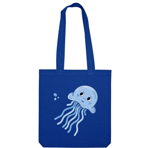 Сумка шоппер Us Basic, синий сумка медуза голубая ярко синий
